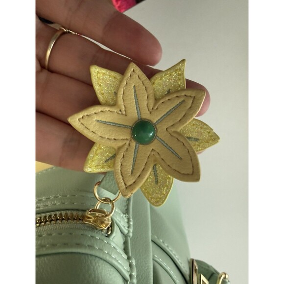Disney Loungefly Princess Tiana & Frog Diecut Glitter Dress Mini Backpack main image 4